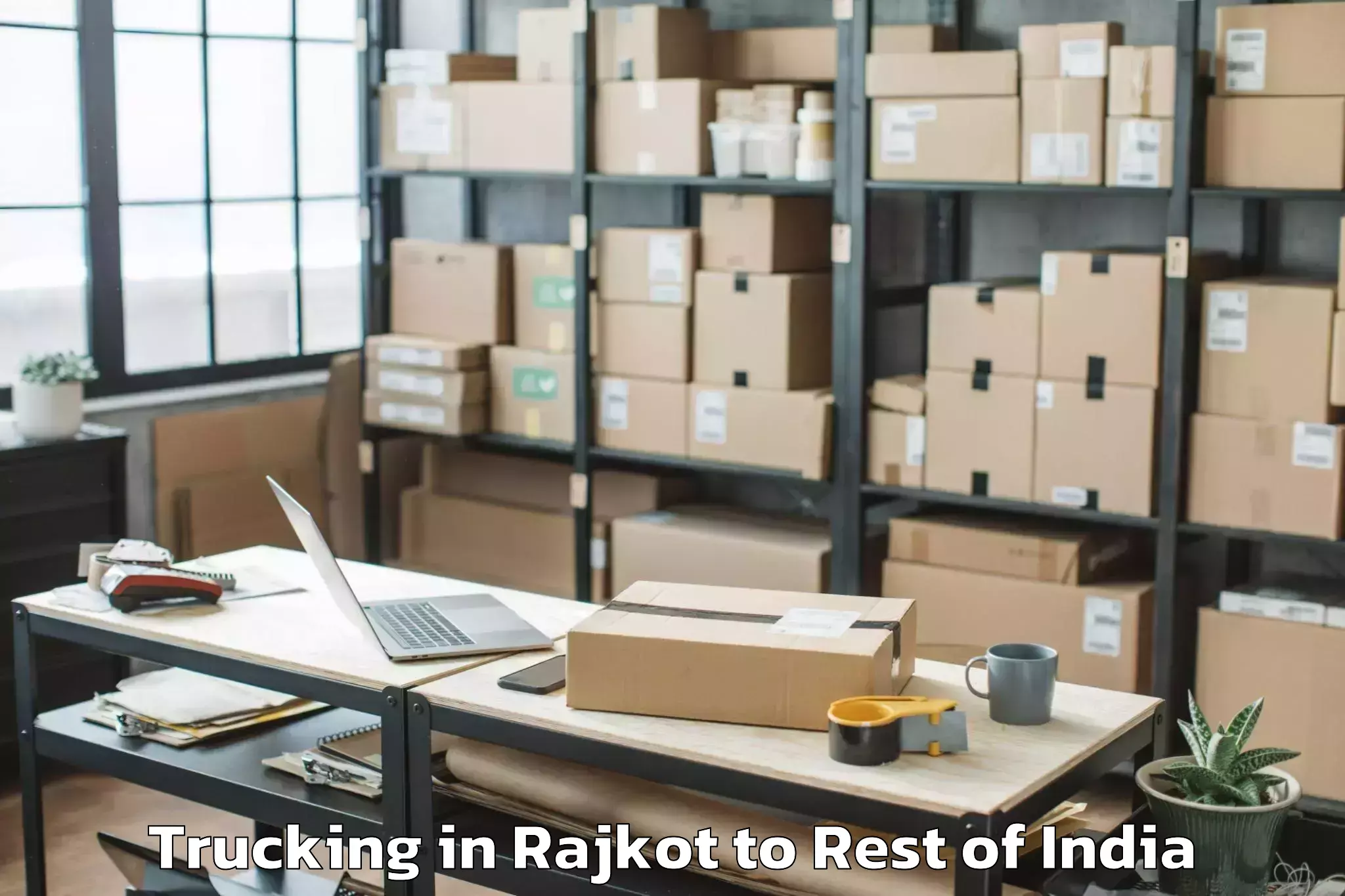 Top Rajkot to Badli Industrial Estate Trucking Available